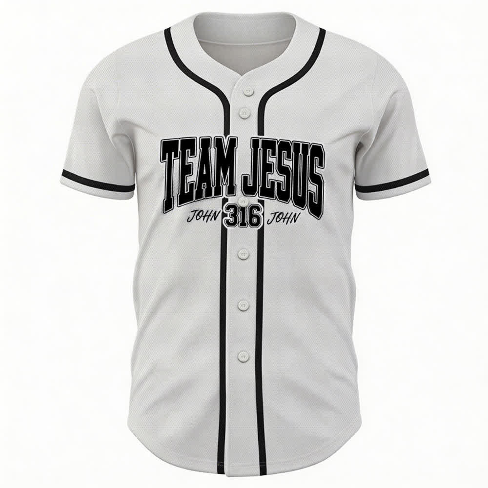 Christianartworkshop Sportliches Team Jesus Johannes 316 Inspirierendes Bibelzitat Unisex-Baseballtrikot - image 8