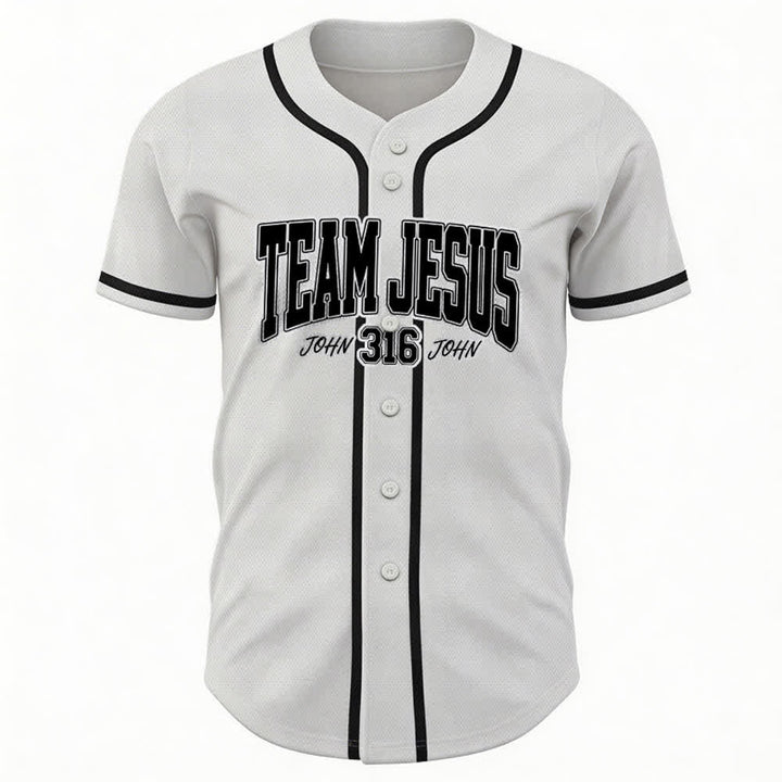 Christianartworkshop Sportliches Team Jesus Johannes 316 Inspirierendes Bibelzitat Unisex-Baseballtrikot - image 8