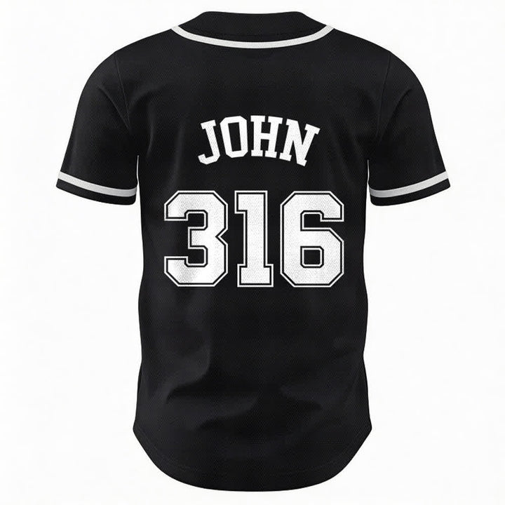 Christianartworkshop Sportliches Team Jesus Johannes 316 Inspirierendes Bibelzitat Unisex-Baseballtrikot - image 16