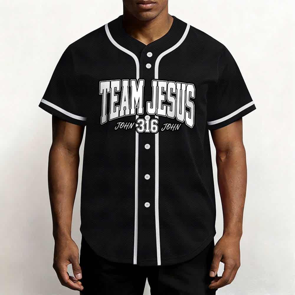 Christianartworkshop Sportliches Team Jesus Johannes 316 Inspirierendes Bibelzitat Unisex-Baseballtrikot - image 17