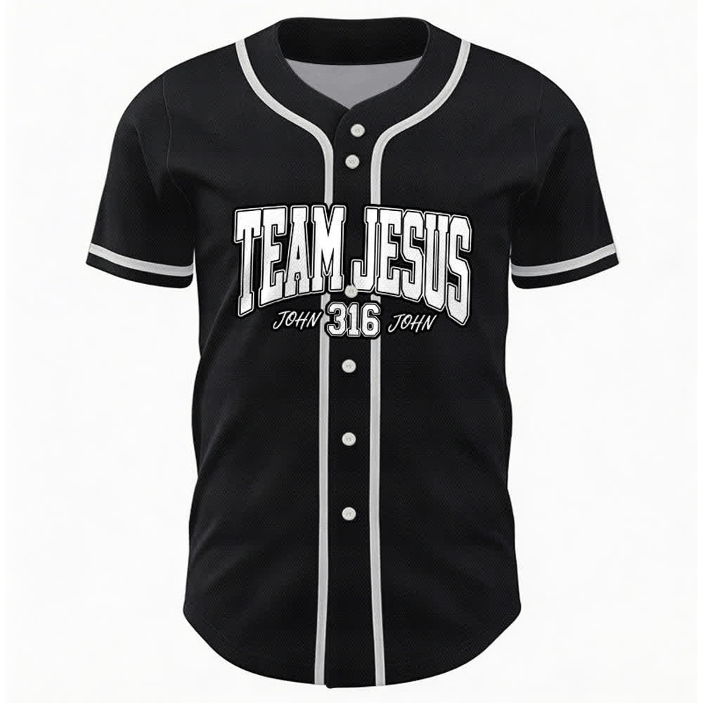 Christianartworkshop Sportliches Team Jesus Johannes 316 Inspirierendes Bibelzitat Unisex-Baseballtrikot - image 15
