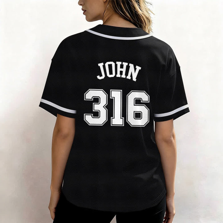 Christianartworkshop Sportliches Team Jesus Johannes 316 Inspirierendes Bibelzitat Unisex-Baseballtrikot - image 20