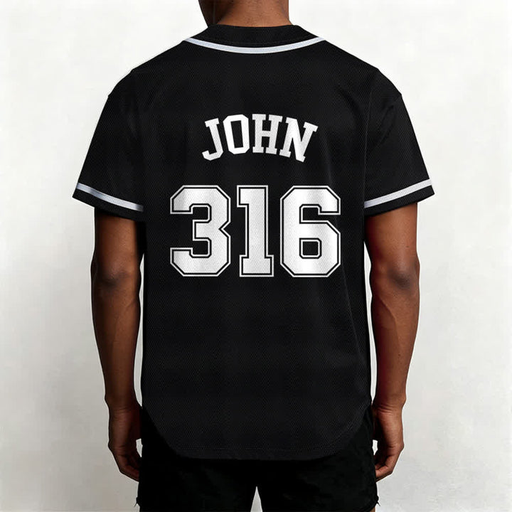 Christianartworkshop Sportliches Team Jesus Johannes 316 Inspirierendes Bibelzitat Unisex-Baseballtrikot - image 18