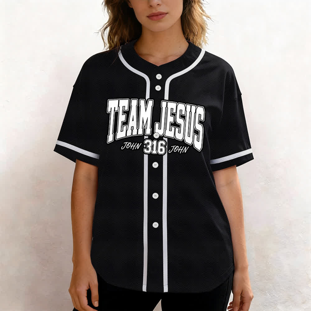 Christianartworkshop Sportliches Team Jesus Johannes 316 Inspirierendes Bibelzitat Unisex-Baseballtrikot - image 19