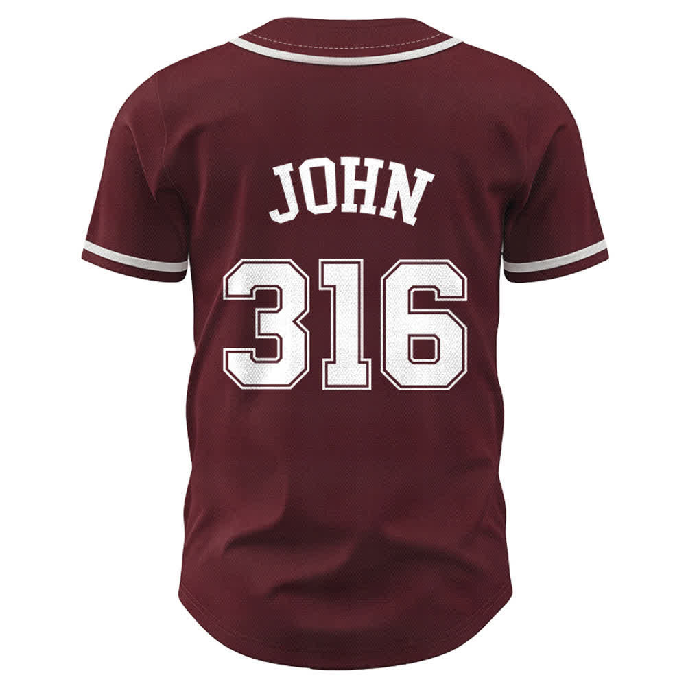 Christianartworkshop Sportliches Team Jesus Johannes 316 Inspirierendes Bibelzitat Unisex-Baseballtrikot - image 23
