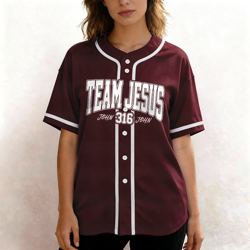 Christianartworkshop Sportliches Team Jesus Johannes 316 Inspirierendes Bibelzitat Unisex-Baseballtrikot - image 26