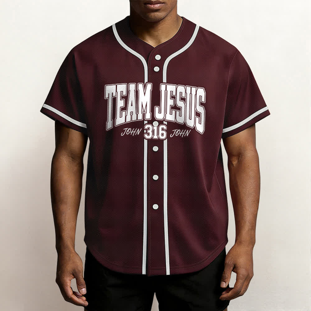 Christianartworkshop Sportliches Team Jesus Johannes 316 Inspirierendes Bibelzitat Unisex-Baseballtrikot - image 24