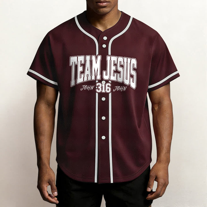 Christianartworkshop Sportliches Team Jesus Johannes 316 Inspirierendes Bibelzitat Unisex-Baseballtrikot - image 24