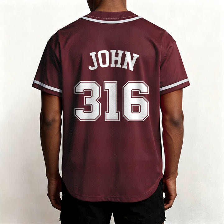 Christianartworkshop Sportliches Team Jesus Johannes 316 Inspirierendes Bibelzitat Unisex-Baseballtrikot - image 25