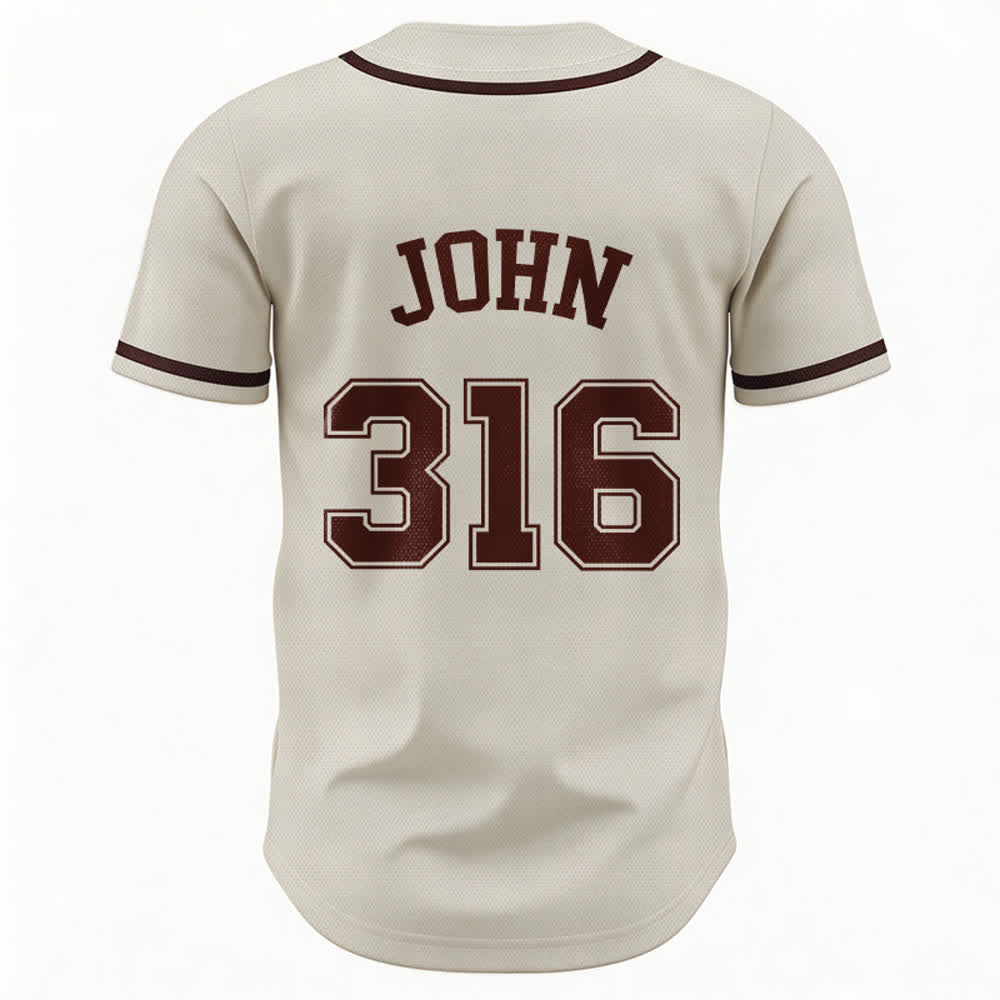 Christianartworkshop Sportliches Team Jesus Johannes 316 Inspirierendes Bibelzitat Unisex-Baseballtrikot - image 30