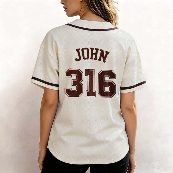 Christianartworkshop Sportliches Team Jesus Johannes 316 Inspirierendes Bibelzitat Unisex-Baseballtrikot - image 34