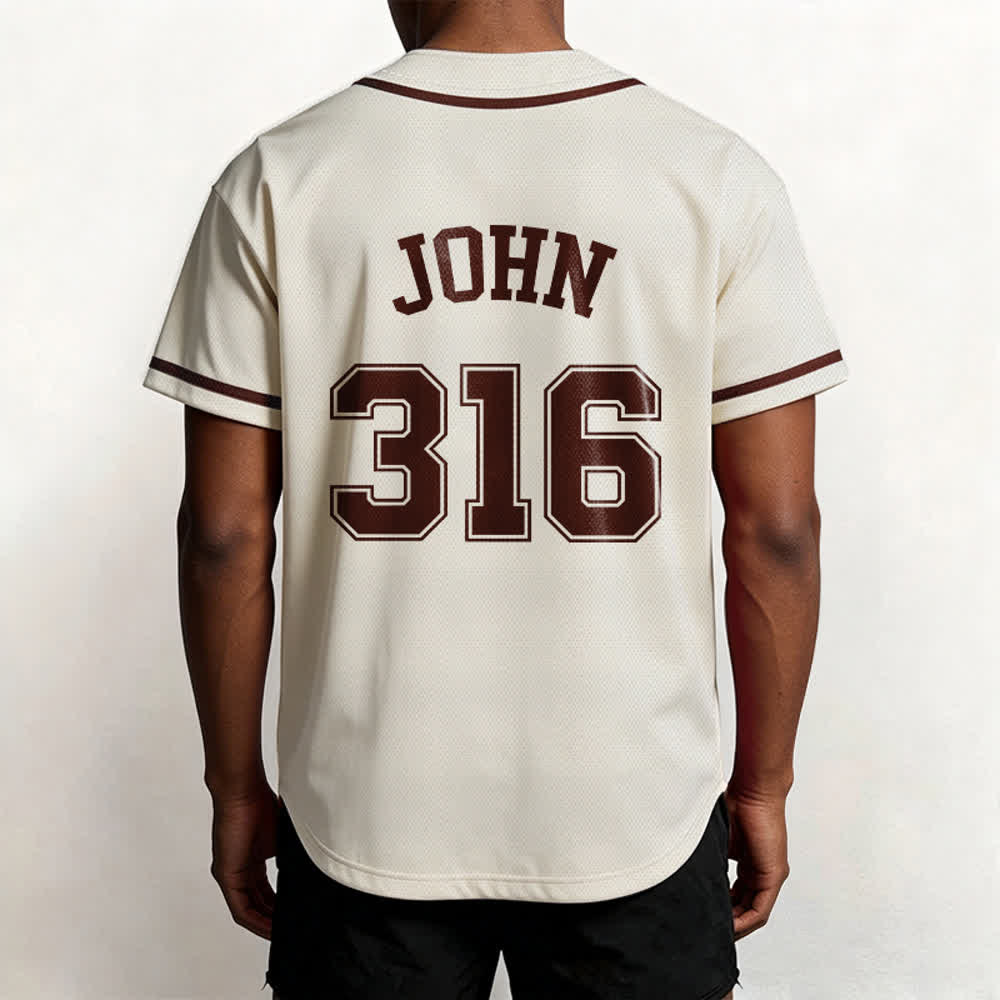Christianartworkshop Sportliches Team Jesus Johannes 316 Inspirierendes Bibelzitat Unisex-Baseballtrikot - image 32