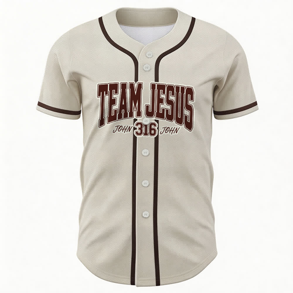 Christianartworkshop Sportliches Team Jesus Johannes 316 Inspirierendes Bibelzitat Unisex-Baseballtrikot - image 29