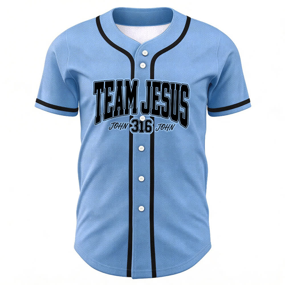 Christianartworkshop Sportliches Team Jesus Johannes 316 Inspirierendes Bibelzitat Unisex-Baseballtrikot - image 36