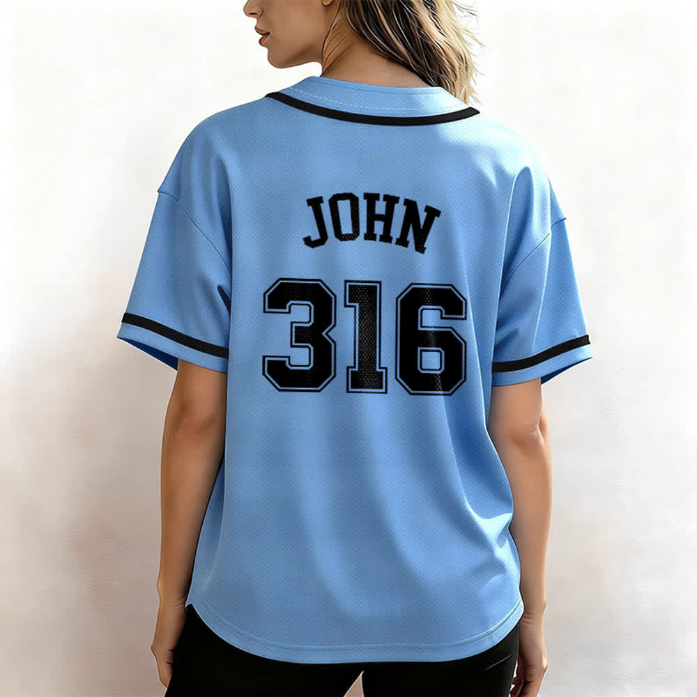 Christianartworkshop Sportliches Team Jesus Johannes 316 Inspirierendes Bibelzitat Unisex-Baseballtrikot - image 41