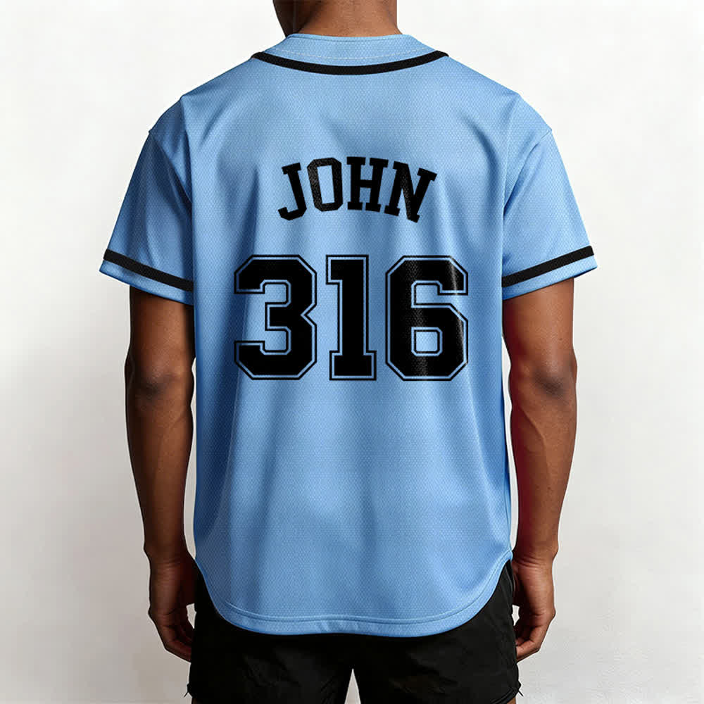 Christianartworkshop Sportliches Team Jesus Johannes 316 Inspirierendes Bibelzitat Unisex-Baseballtrikot - image 39