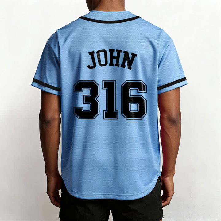 Christianartworkshop Sportliches Team Jesus Johannes 316 Inspirierendes Bibelzitat Unisex-Baseballtrikot - image 39