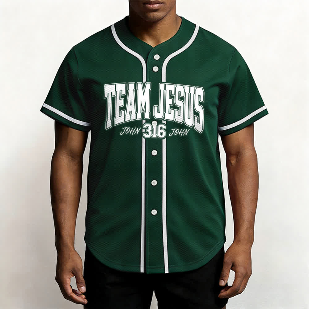 Christianartworkshop Sportliches Team Jesus Johannes 316 Inspirierendes Bibelzitat Unisex-Baseballtrikot - image 45