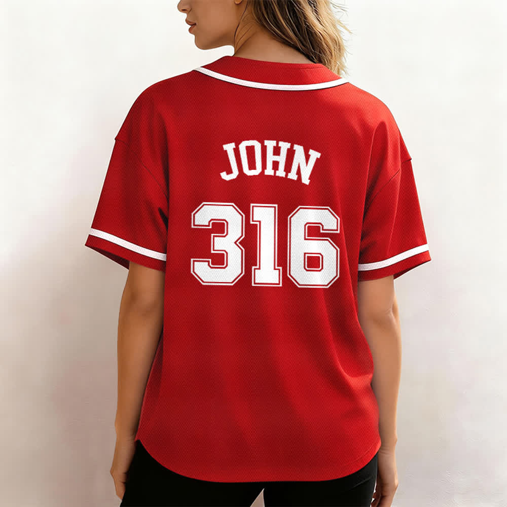 Christianartworkshop Sportliches Team Jesus Johannes 316 Inspirierendes Bibelzitat Unisex-Baseballtrikot - image 55