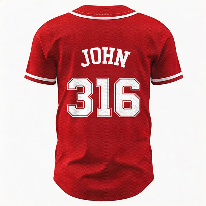 Christianartworkshop Sportliches Team Jesus Johannes 316 Inspirierendes Bibelzitat Unisex-Baseballtrikot - image 51
