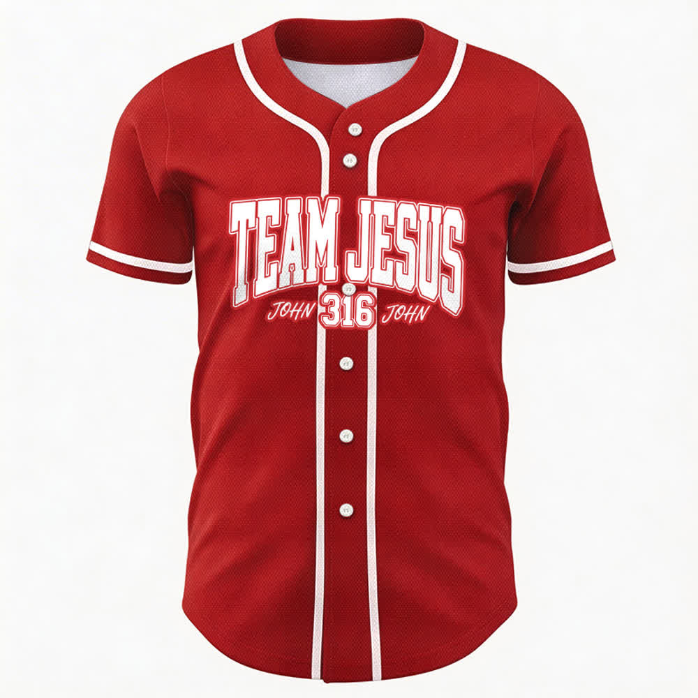 Christianartworkshop Sportliches Team Jesus Johannes 316 Inspirierendes Bibelzitat Unisex-Baseballtrikot - image 50