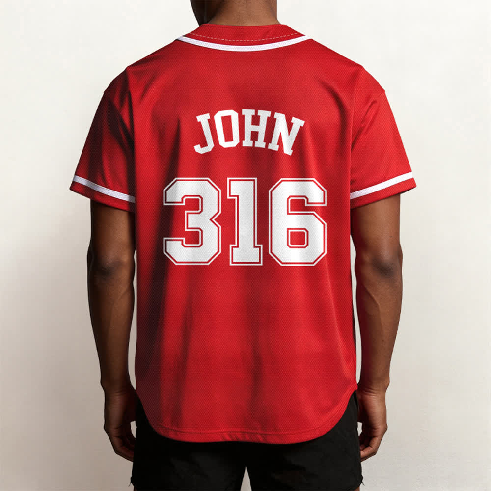 Christianartworkshop Sportliches Team Jesus Johannes 316 Inspirierendes Bibelzitat Unisex-Baseballtrikot - image 53
