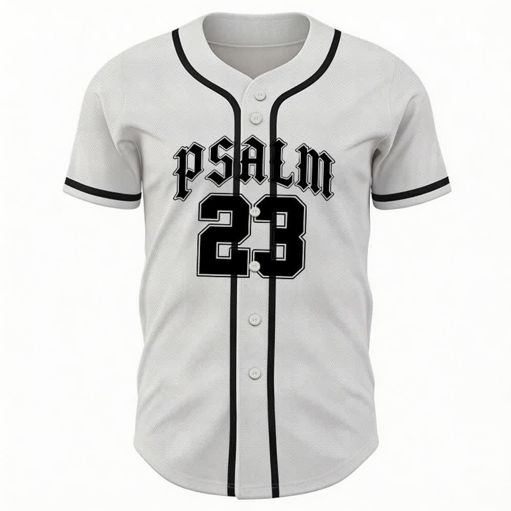 Christianartworkshop Friedens- und Glaubens-Slogan, religiöser Psalm 23, sportliches Design, Unisex-Baseballtrikot - image 8