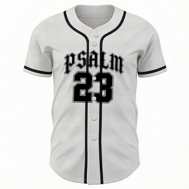 Christianartworkshop Friedens- und Glaubens-Slogan, religiöser Psalm 23, sportliches Design, Unisex-Baseballtrikot - image 8