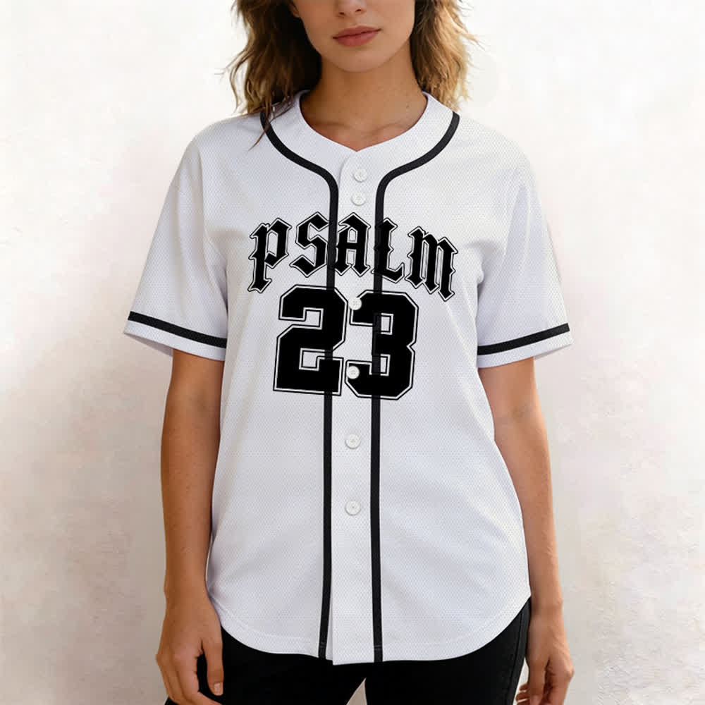 Christianartworkshop Friedens- und Glaubens-Slogan, religiöser Psalm 23, sportliches Design, Unisex-Baseballtrikot - image 12