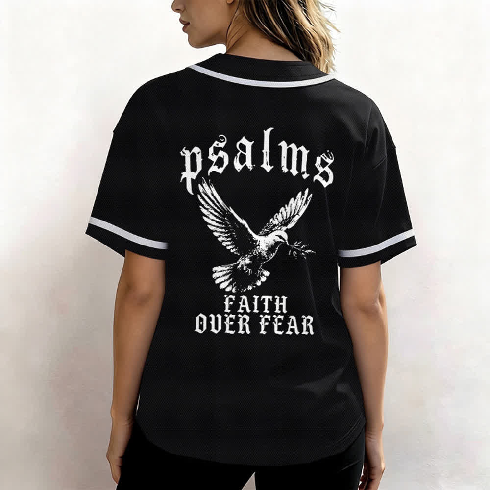 Christianartworkshop Friedens- und Glaubens-Slogan, religiöser Psalm 23, sportliches Design, Unisex-Baseballtrikot - image 6