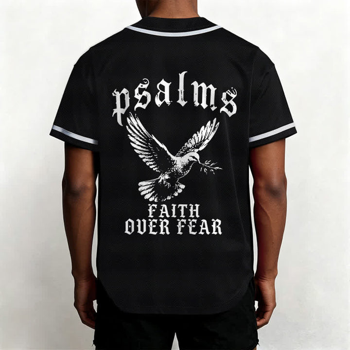 Christianartworkshop Friedens- und Glaubens-Slogan, religiöser Psalm 23, sportliches Design, Unisex-Baseballtrikot - image 4