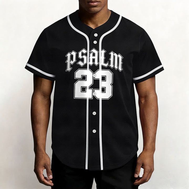 Christianartworkshop Friedens- und Glaubens-Slogan, religiöser Psalm 23, sportliches Design, Unisex-Baseballtrikot - image 3