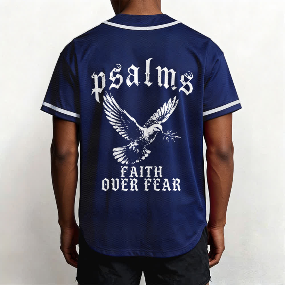 Christianartworkshop Friedens- und Glaubens-Slogan, religiöser Psalm 23, sportliches Design, Unisex-Baseballtrikot - image 18