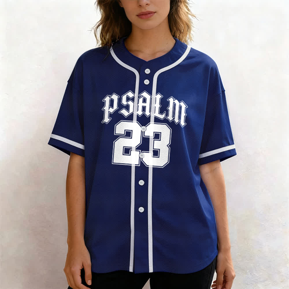 Christianartworkshop Friedens- und Glaubens-Slogan, religiöser Psalm 23, sportliches Design, Unisex-Baseballtrikot - image 19