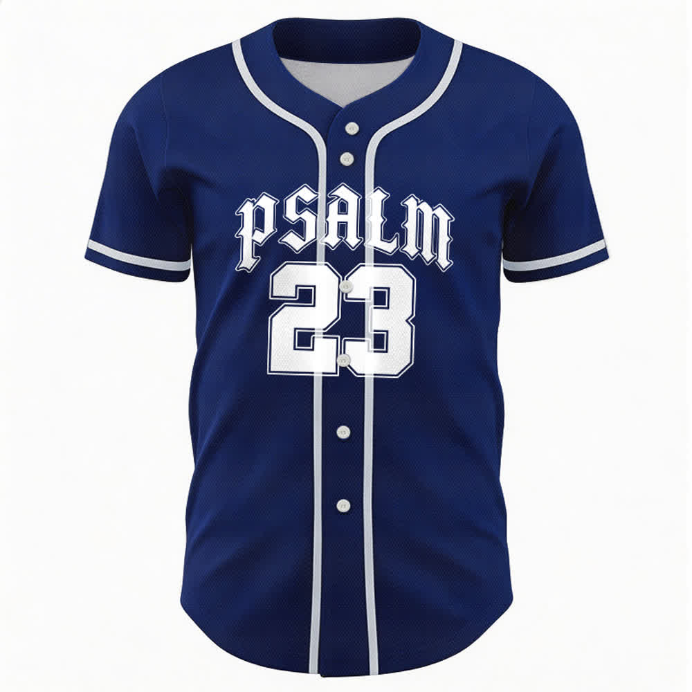 Christianartworkshop Friedens- und Glaubens-Slogan, religiöser Psalm 23, sportliches Design, Unisex-Baseballtrikot - image 15
