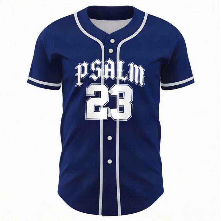 Christianartworkshop Friedens- und Glaubens-Slogan, religiöser Psalm 23, sportliches Design, Unisex-Baseballtrikot - image 15