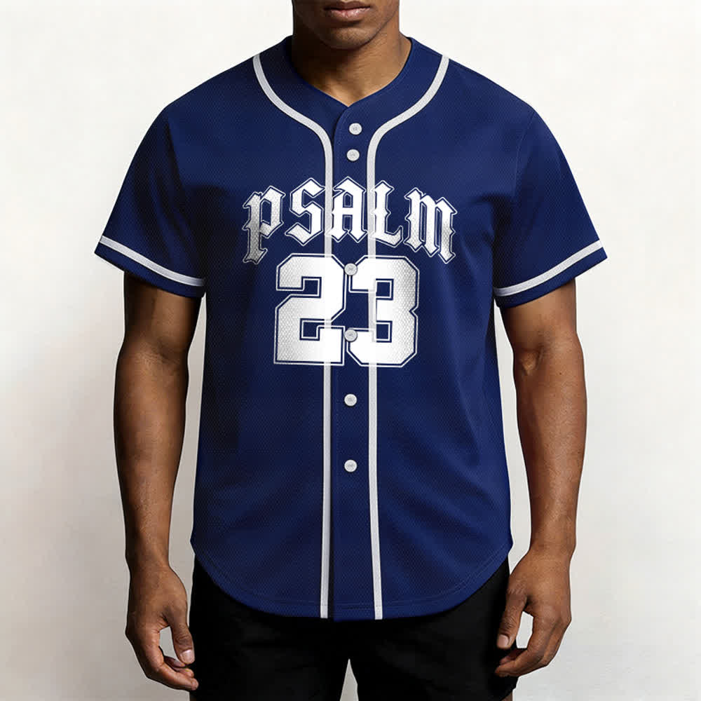 Christianartworkshop Friedens- und Glaubens-Slogan, religiöser Psalm 23, sportliches Design, Unisex-Baseballtrikot - image 17