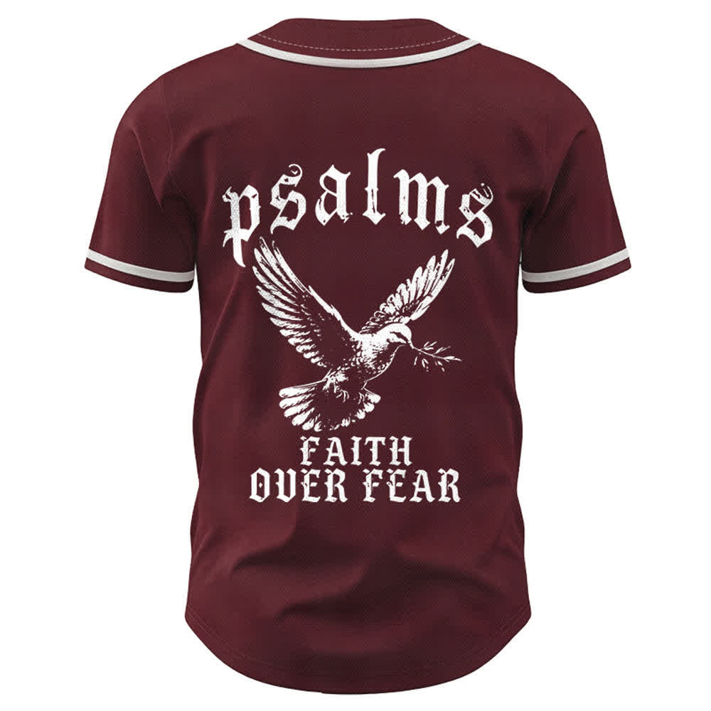 Christianartworkshop Friedens- und Glaubens-Slogan, religiöser Psalm 23, sportliches Design, Unisex-Baseballtrikot - image 23