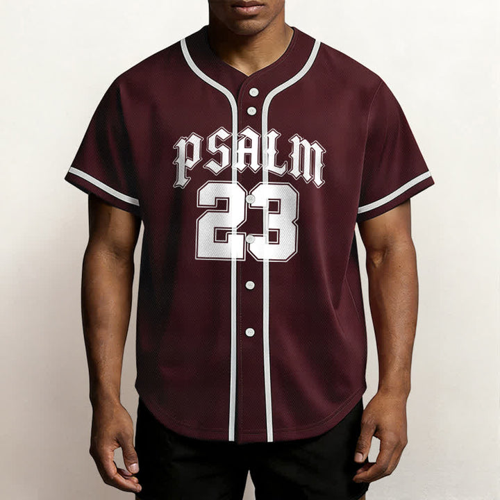 Christianartworkshop Friedens- und Glaubens-Slogan, religiöser Psalm 23, sportliches Design, Unisex-Baseballtrikot - image 24