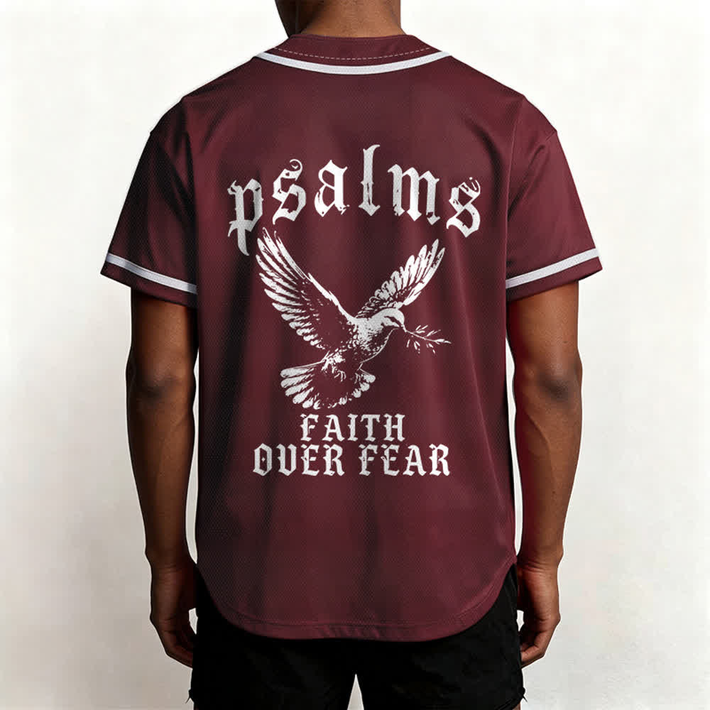 Christianartworkshop Friedens- und Glaubens-Slogan, religiöser Psalm 23, sportliches Design, Unisex-Baseballtrikot - image 25