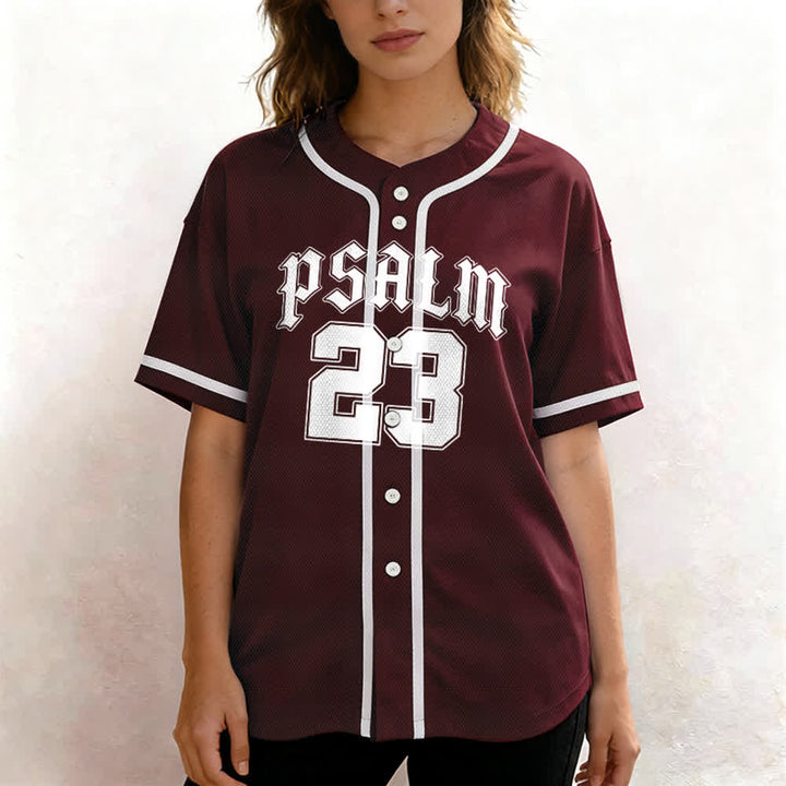 Christianartworkshop Friedens- und Glaubens-Slogan, religiöser Psalm 23, sportliches Design, Unisex-Baseballtrikot - image 26