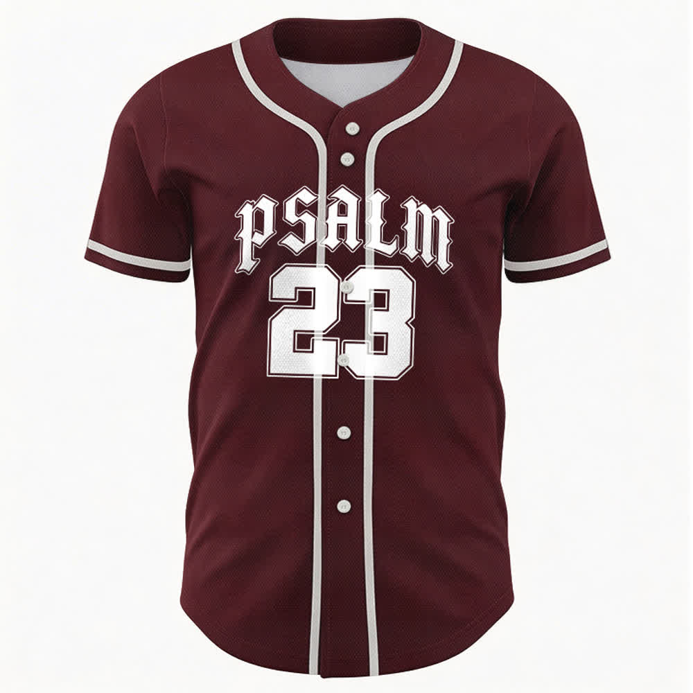 Christianartworkshop Friedens- und Glaubens-Slogan, religiöser Psalm 23, sportliches Design, Unisex-Baseballtrikot - image 22