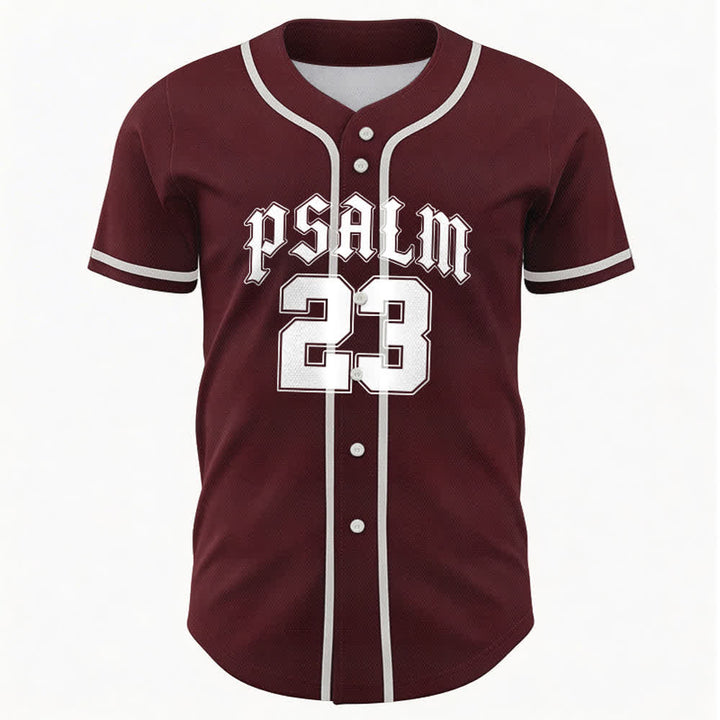 Christianartworkshop Friedens- und Glaubens-Slogan, religiöser Psalm 23, sportliches Design, Unisex-Baseballtrikot - image 22