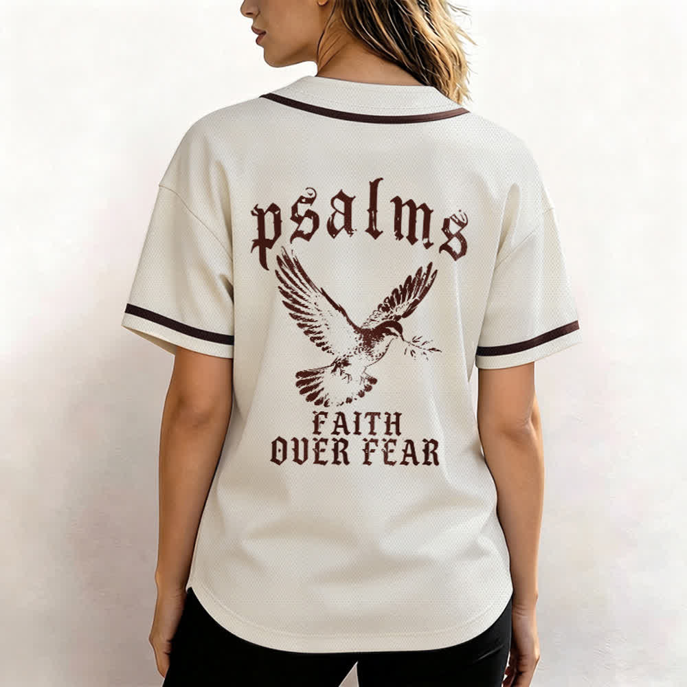 Christianartworkshop Friedens- und Glaubens-Slogan, religiöser Psalm 23, sportliches Design, Unisex-Baseballtrikot - image 34