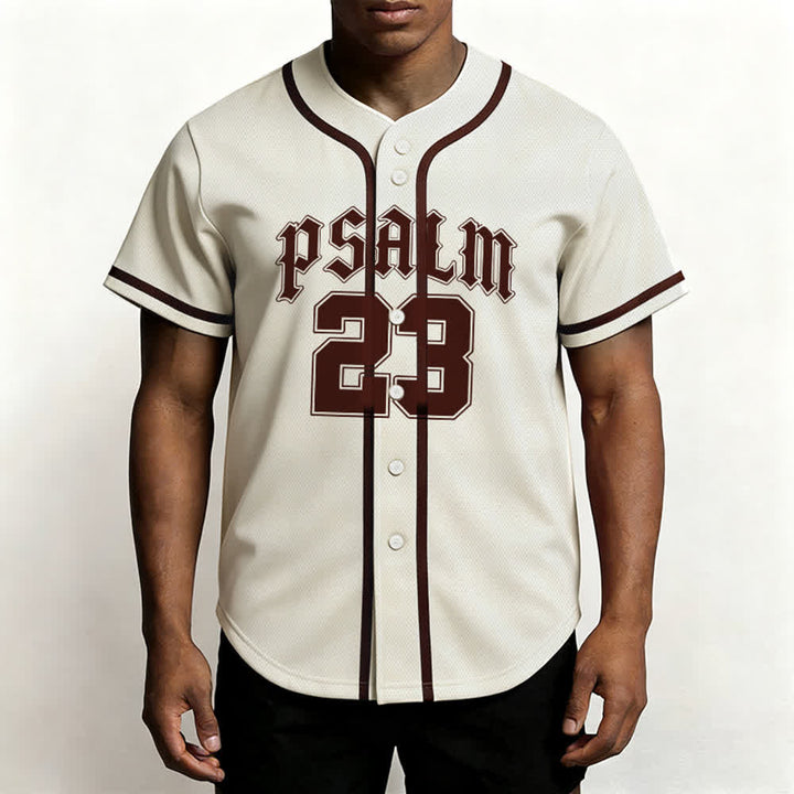 Christianartworkshop Friedens- und Glaubens-Slogan, religiöser Psalm 23, sportliches Design, Unisex-Baseballtrikot - image 32