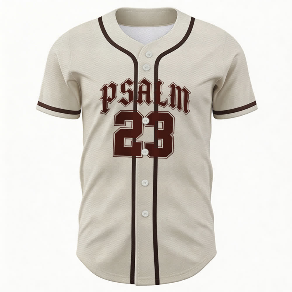 Christianartworkshop Friedens- und Glaubens-Slogan, religiöser Psalm 23, sportliches Design, Unisex-Baseballtrikot - image 29