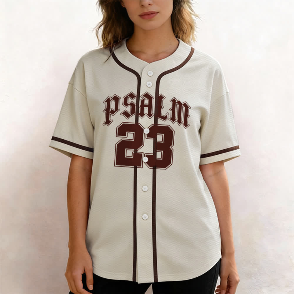 Christianartworkshop Friedens- und Glaubens-Slogan, religiöser Psalm 23, sportliches Design, Unisex-Baseballtrikot - image 33
