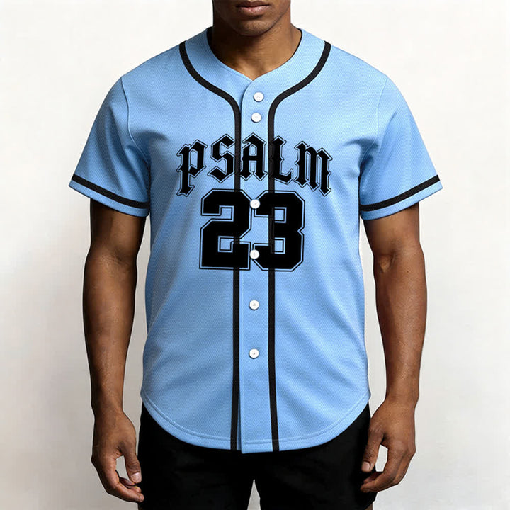 Christianartworkshop Friedens- und Glaubens-Slogan, religiöser Psalm 23, sportliches Design, Unisex-Baseballtrikot - image 38