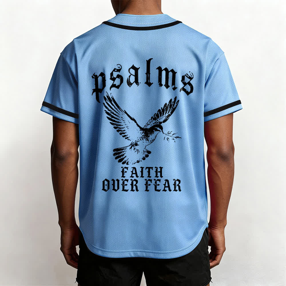 Christianartworkshop Friedens- und Glaubens-Slogan, religiöser Psalm 23, sportliches Design, Unisex-Baseballtrikot - image 39