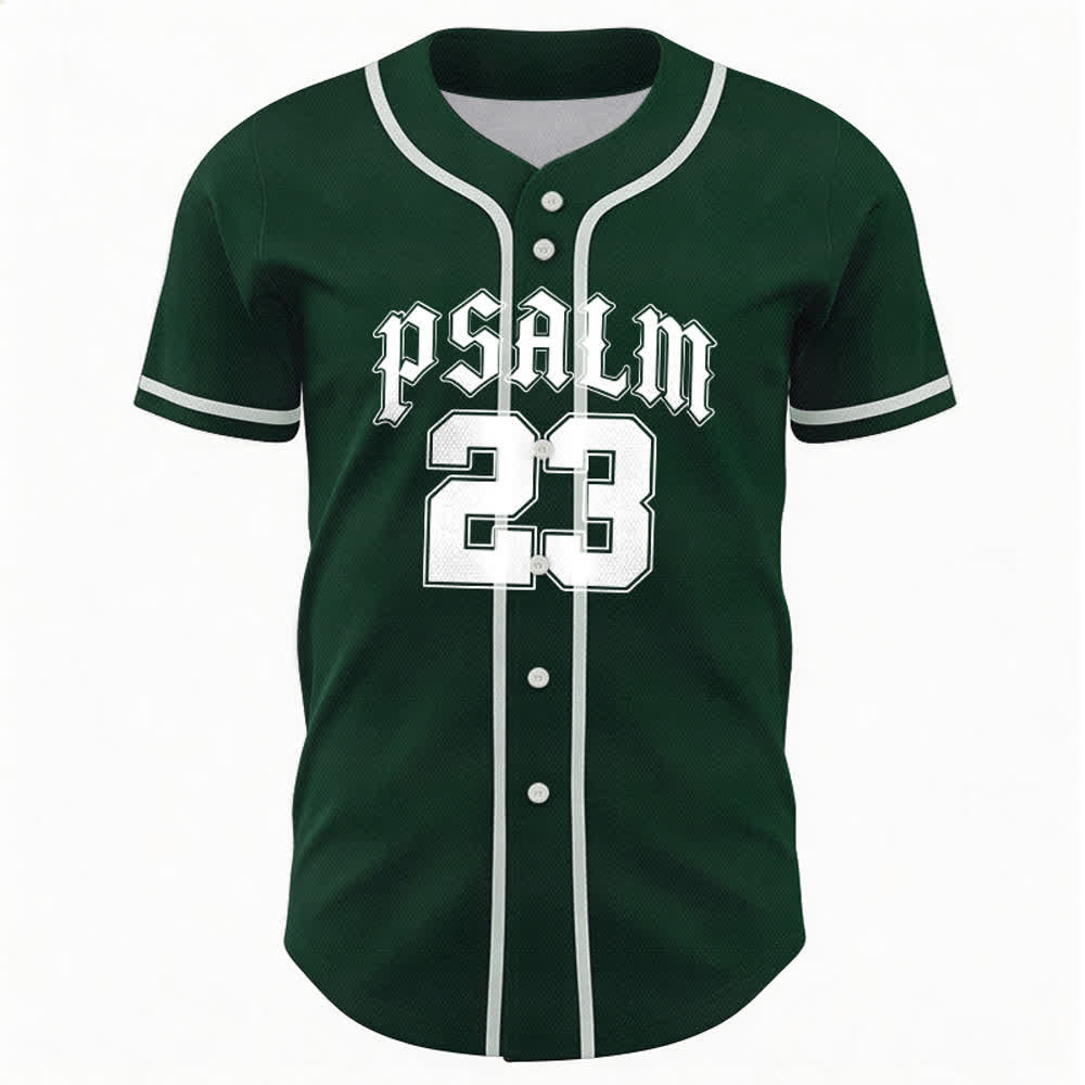 Christianartworkshop Friedens- und Glaubens-Slogan, religiöser Psalm 23, sportliches Design, Unisex-Baseballtrikot - image 43